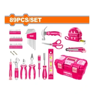 WADFOW 89 Pcs Pink Hand Tools Set | WHS3B89