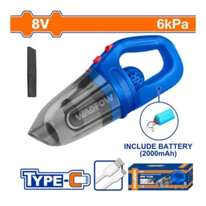 WADFOW Cordless Vacuum Cleaner 8V, 0.45L | WLV0801