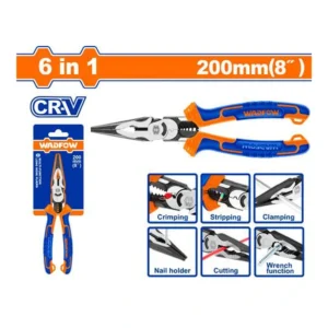 WADFOW Multi-Function Long Nose Pliers 8"/200mm | WPL2778