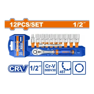 WADFOW 12 Pcs 1/2" Socket Set | WST2212