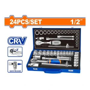 WADFOW 24 Pcs 1/2" Socket Set | WST2L24
