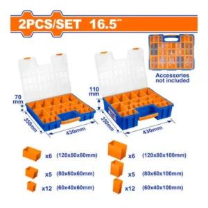 WADFOW 2 Pcs Plastic Organizer Set | WTB1633