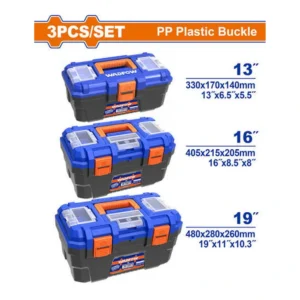 WADFOW 3 Pcs Plastic Tool Boxes Set | WTB2103