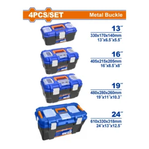WADFOW 4 Pcs Plastic Tool Boxes Set | WTB4104