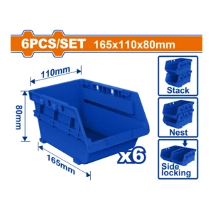 WADFOW 6 Pcs Storage Bins Set | WTB8336