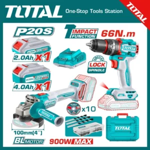 Total Cordless 2 Pcs Combo Kit 20V | TCKLI2027310