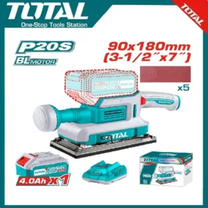 Total Cordless Finishing Sander 20V, 90mm | TFSLI20311