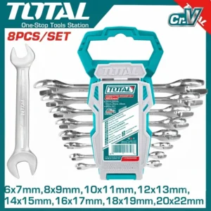 Total 8Pcs Double Open End Spanner Set | THT102386