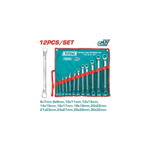 Total 12 Pcs Offset Ring Spanner Set | THT1024121