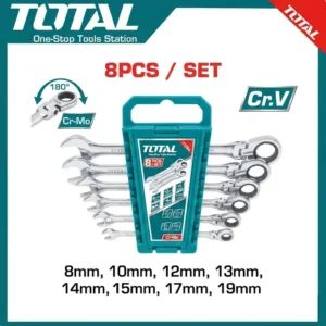 Total 8 Pcs Flexible Ratchet Spanner Set | THT102RK586