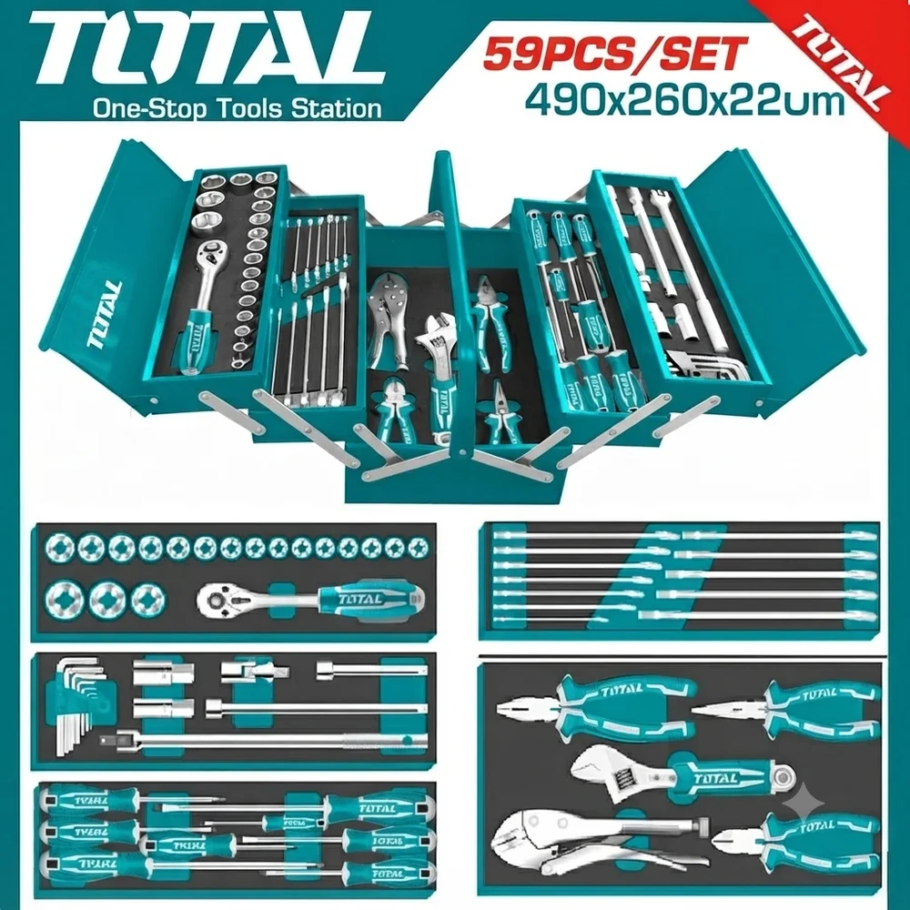 Total 59 Pcs Tool Chest Set | THTCS12591
