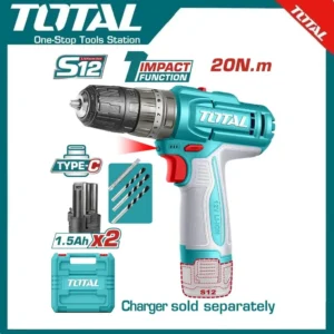 Total Cordless Impact Drill 12V, 10mm | TIDLI12206