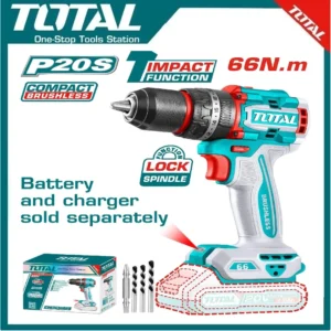 Total Compact Brushless Cordless Impact Drill 20V, 13mm | TIDLI206681