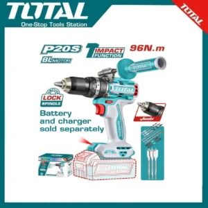 Total Brushless Cordless Impact Drill 20V, 13mm | TIDLI209685