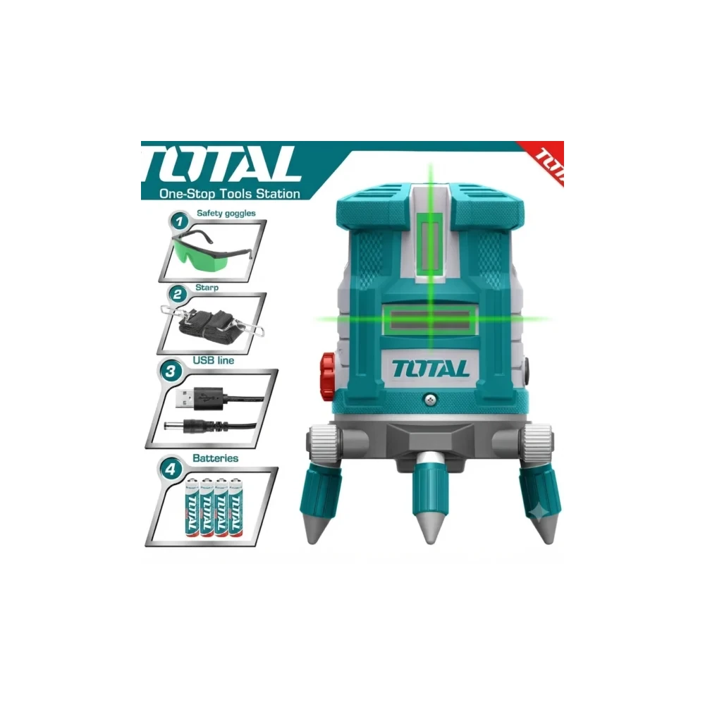 Total Self-Leveling Line Laser(Green Laser Beams) With Tripod | TLL305205