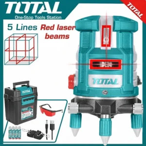 Total Self-Leveling Line Laser(Red Laser Beams) With Tripod | TLL306505