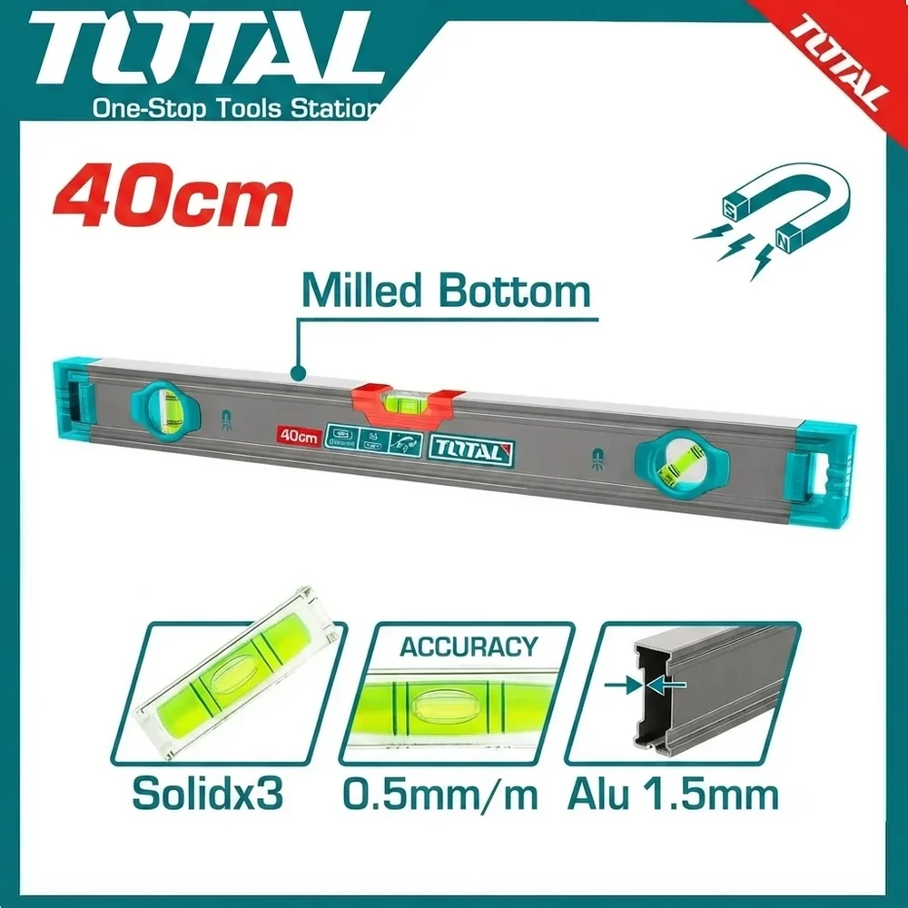 Total Spirit Level With Powerful Magnets | TMT24028M