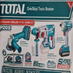 Total Cordless 3 Pcs Combo Kit 20V | TOSLI2301510