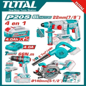 Total Cordless 4 Pcs Combo Kit 20V | TOSLI250695