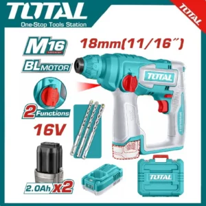 Total Cordless Rotary Hammer 16V, 18mm | TRHLI16168