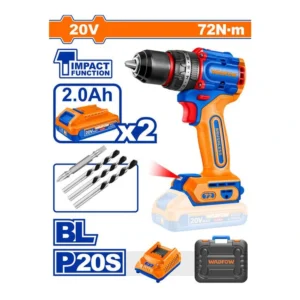 WADFOW Compact Brushless Cordless Impact Drill 20V | WCDP7281