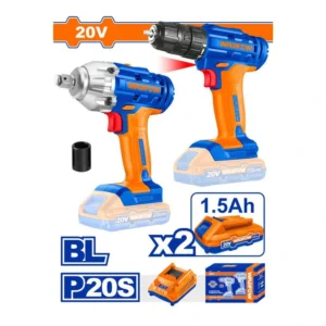 WADFOW Lithium-Ion Cordless 2 Pcs Combo Kit 20V | WCK2017