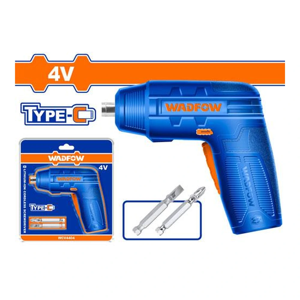 WADFOW Lithium-Ion Cordless Screwdriver 4V, 4Nm | WCV4404