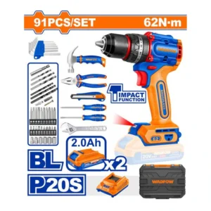WADFOW 91 Pcs Tools Set 20V | WDT4B91